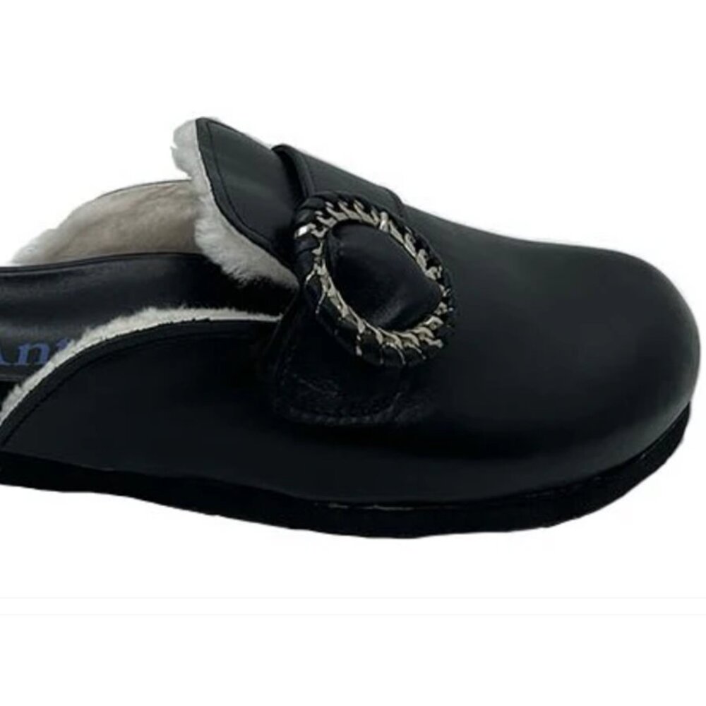 hand made Italian clogs/slipons Leather and shearling lining 5.5, 6, 6.5, 7 - Picture 4 of 5